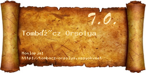 Tombácz Orsolya névjegykártya
